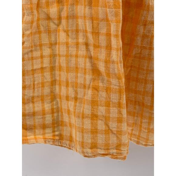 URBAN OUTFITTERS Women’s Yellow Checkered Pixie Milkmaid Mini Dress SZ M - Picture 9 of 11